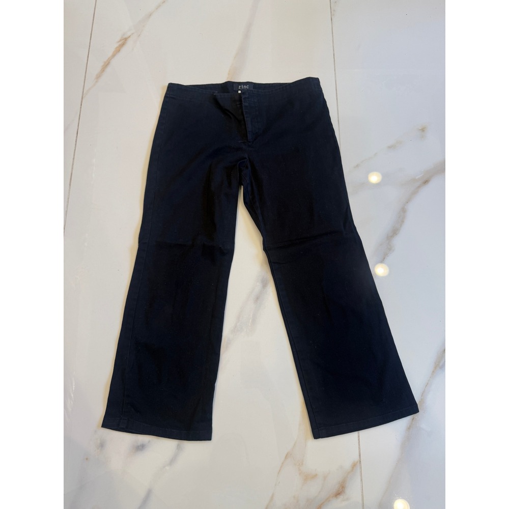 Zinc Black Mid Rise Cropped Trousers Pants Size‎ 7 Made in USA B2551 101